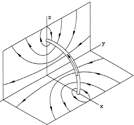 Figure 3: Lines of Induction Around a Circular Turn